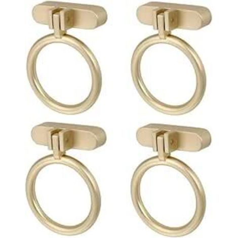 4 Pièces Boutons de Tiroir en Laiton,Boutons de Meubles en Or, Boutons de Tiroir en Laiton Doré, Poignees de Porte de Cuisine,Poignee de Meuble Cuisine Doré Alliage de zinc (Gold) (1/5)