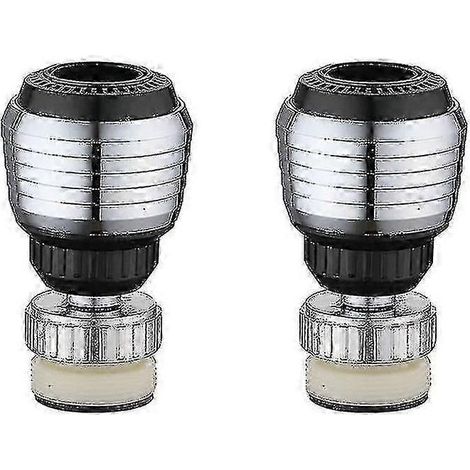 Aérateur de robinet réglable avec rotation à 360° pour cuisine et salle de bain, filtre à bulles (2 pièces) (1/5)