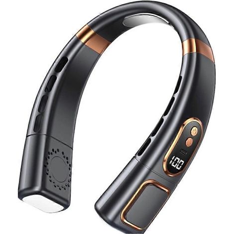 Ventilateur de cou rechargeable personnel portable à piles hands free sur soi USB cou refroidissement pour intérieur B (1/5)
