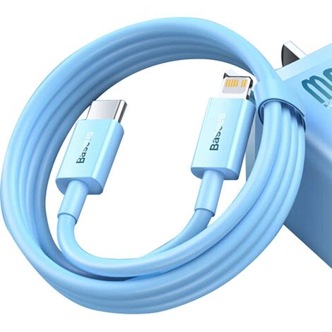 Baseus USB Type-C zu iPhone Kabel Ladekabel Datenkable 1m in Blau