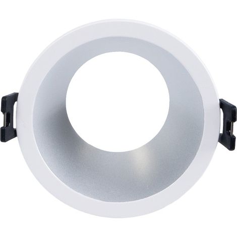 Aro Downlight Empotrable Redondo - Bajo UGR - Corte Ø75mm - Plata