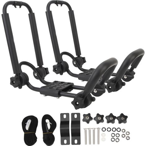 Support de toit universel pliable et réglable pour Kayak, 2 pièces, support supérieur de voiture pour bateau SUV camion Van (1/5)