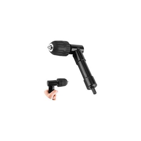 Accessoires pour perceuse d'angle - Rallonge avec coude à 90° - Poignée hexagonale de 8 mm - Adaptateur de perceuse à angle droit à 90° (gamme de mandrins / 0,8-10 mm) (1/5)