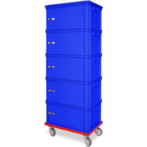 BRB Range-classeur à archives avec roulette, 5 bacs en bleu (1/3)