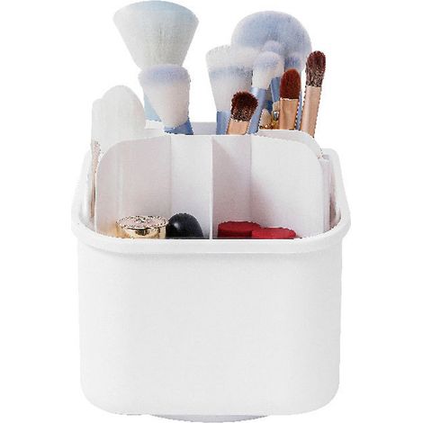 Pot De Rangement Pinceaux Maquillage Acrylique Transparent Grande Capacité Organiseur Bureau Maison 1 Pièce (1/5)