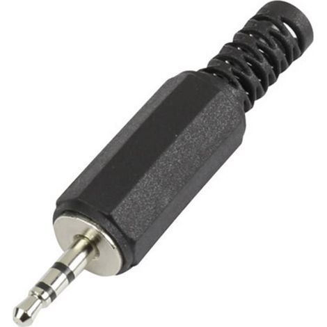 Jack 2.5 mm mâle, droit TRU COMPONENTS 1572330 Nombre de pôles: 3 stéréo noir 1 pc(s) S452271