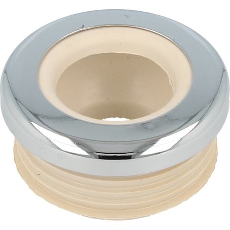 STEDO WC-Spülrohrverbinder Ø 48 mm für WC's bis Bj. 1978 weiß, mit Rosette (1/2)