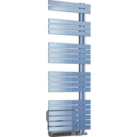 Nemo Spring Modena Air radiateur porte-serviettes - 175.4x55cm - version hydraulique - avec soufflerie de 1000W - blanc RAL 9016