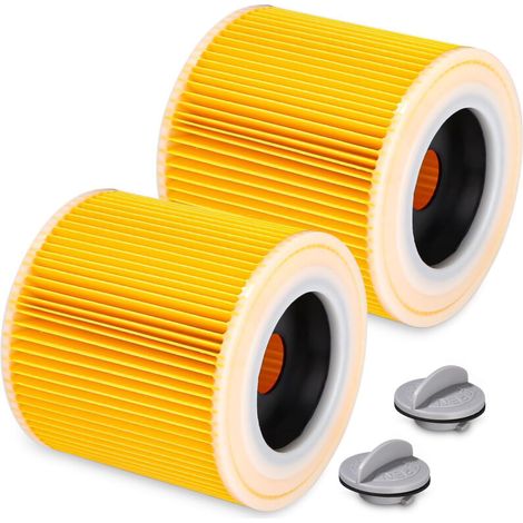 Filtre à Cartouche, Lot De 2 Filtre Aspirateur Pour Karcher, Pour Kärcher WD3 Premium, WD2, WD3, WD3P, MV2, MV3 - Filtre WD3 - Filtre De Rechange Pour Aspirateur Kärcher 6.414-552.0/64145520 (1/5)