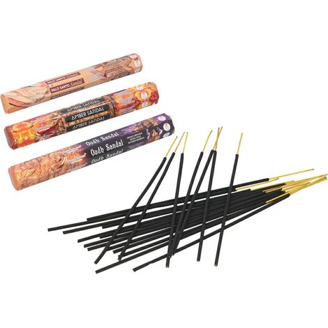 Incenso profumato 6 confezioni x 20 pezzi Sandalo mix assortito ISP413