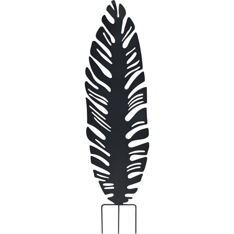 Déco en métal à planter Feuille 40x130 cm Anthracite (1/5)