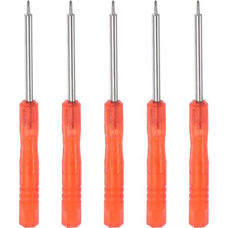 5pcs Mini Phillips Tournevis 1.2mm Croix Tête (Rouge) (1/5)