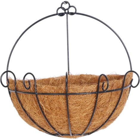 Hängende Pflanzkörbe aus Schmiedeeisen, Pflanzgefäße zum Aufhängen an der Decke, für den Innenbereich, Wand- oder Hängeblumentopf, 35 cm. (1/5)