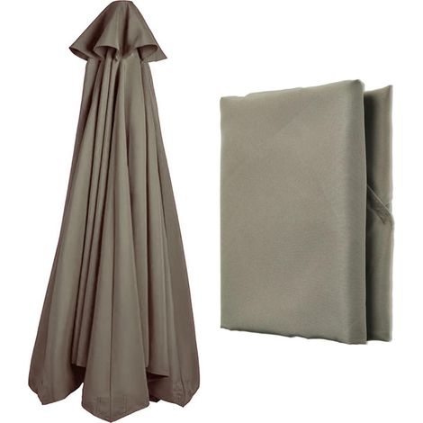 10 Ft Patio Umbrella Canopy Replacement Fade and Tear Resistant Outdoor Market Umbrella Cover for Lawn Garden Backyard Sand and Pool Fits 8 Ribs/6 Ribs (1/5)
