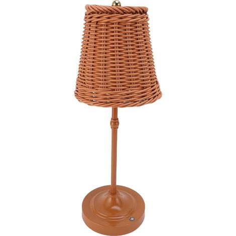 Lampe de Table en Rotin sans Fil, Tactile Rechargeable à (1/5)