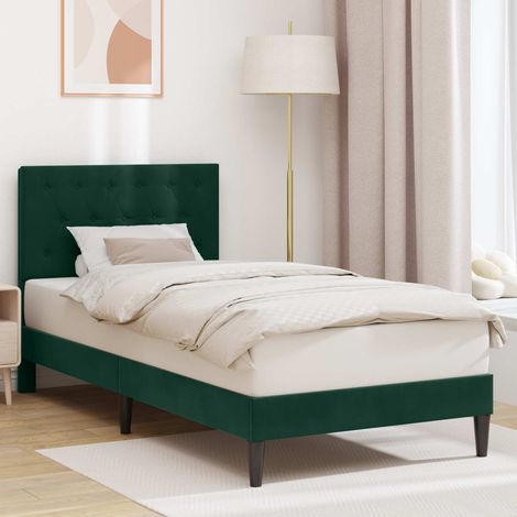 Estructura de cama Verde oscuro 80 x 200 cm Terciopelo