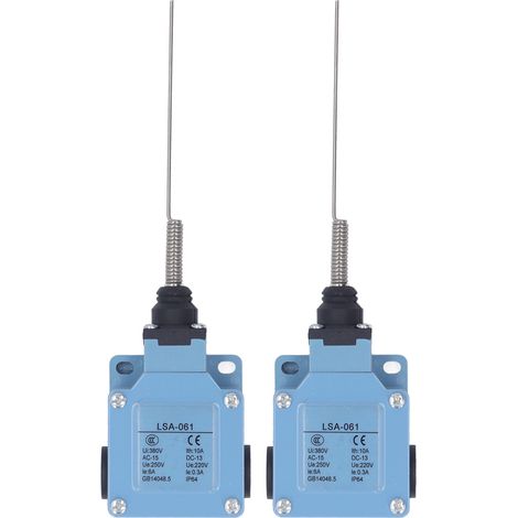 Interrupteur de fin de course instantané à ressort hélicoïdal flexible à moustaches LSA-061, 250 V/220 V, pour machines de fraisage CNC, imprimantes 3D, machines de fraisage et machines de découpe las (1/5)