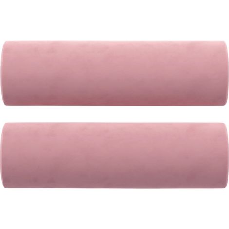Maison Exclusive - Cuscini Decorativi 2 pz Rosa Ø15x50 cm in Velluto