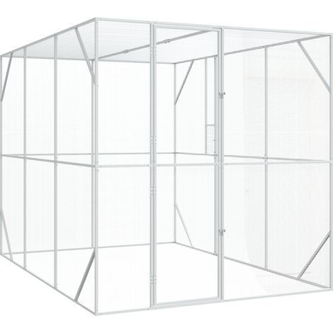 Jaula para Aves Antracita 210 x 304 x 213 cm Acero Galvanizado vidaXL (1/5)