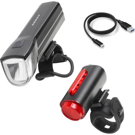 Fischer Akku-Leuchten-Set Twin 30 Lux Fahrradbeleuchtung & Dynamos (1/5)