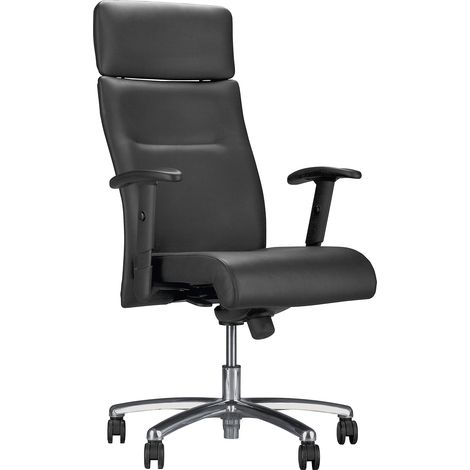 FRANKEL kaiserkraft, Fauteuil direction, noir, cuir