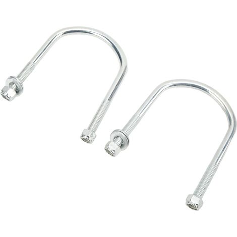 Lot USINÉ en acier allié, 2x boulons en U pour ressort à lames, 4 écrous, remplacement Club Car DS 1981 et plus, robuste. (1/5)
