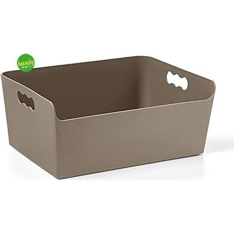 Contenitore tibox Blim colore tortora lunghezza 16 cm