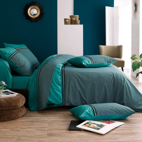 Parure de lit percale GUSTAV Taie 50x70 cm 240x220 cm (1/5)