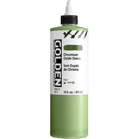 Peinture - GOLDEN - 473 ml - Vert Oxyde Chrome - Haute Débit - Marron (1/2)