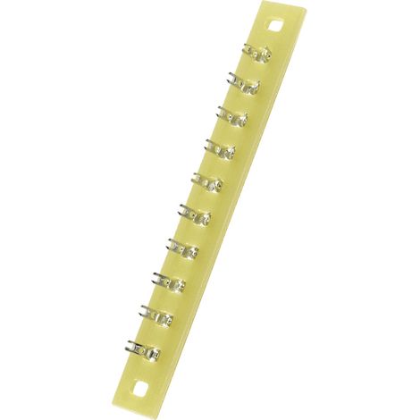 TRU COMPONENTS  Lötleiste einreihig Polzahl Gesamt 10 Epoxyd (L x B x H) 74 x 9 x 1.5 mm 1 St.