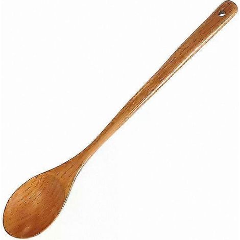 Grande cuillère à mélanger à manche en bois, adaptée à la cuisine et à la pâtisserie. (1/5)