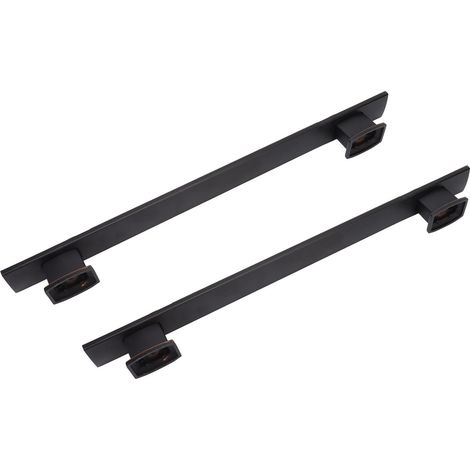 Lot de 2 poignées de porte rétro en alliage de zinc, style européen vintage, pour portes de placards de cuisine et de salle de bain, noir et rouge. (1/5)