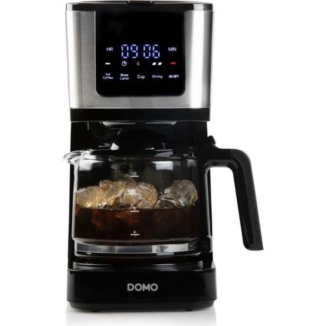 Cafetiere filtre - DOMO - DO733K - 900 W - 4 a 10 tasses - Ecran LCD - 3 intensités - Noir (1/5)