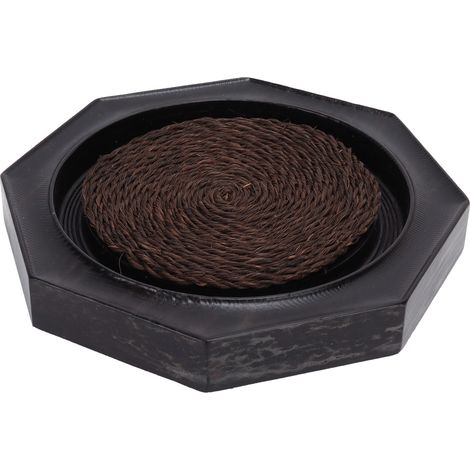 Plateau à thé en bambou, dessous de plat, plateau de service, sous-verre, accessoires de cuisine pour la cérémonie du thé, brun, octogonal (1/5)