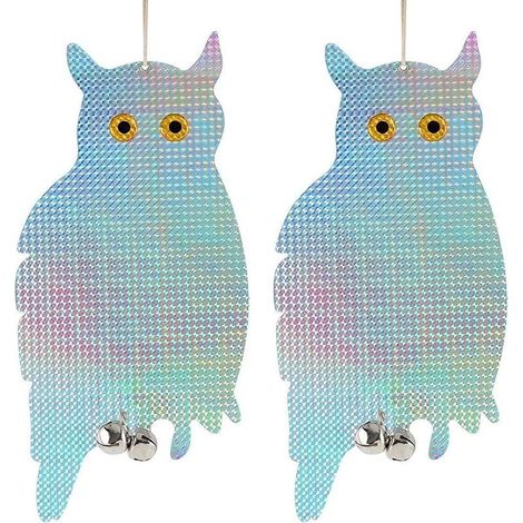 Hibou Réfléchissant, 2 PCS Répulsif Pigeon, Pigeon Forme d Hibou Hibou Anti Pigeons, Anti-Oiseaux Anti nuisible, écologique pour Un Potager Ferme Jardin-Fei Yu (1/5)