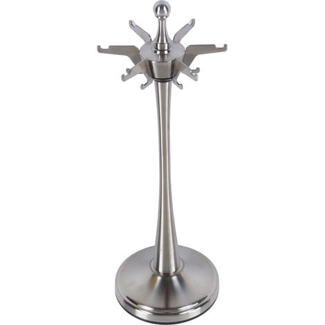 Support de couverts de cuisine rotatif en acier inoxydable, gain de place, rangement ustensiles anti-rouille argenté