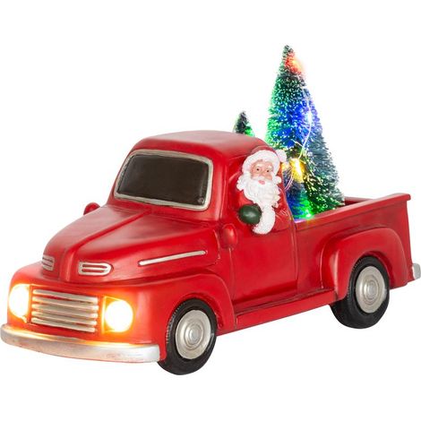 Dekoration MagicHome Weihnachten, Weihnachtsauto mit Weihnachtsmann, LED, 3xAA, Innenbereich (1/3)