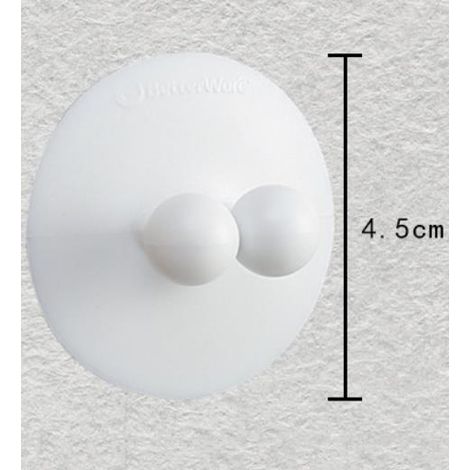 Ventouse pour brosse à dents Ventouse murale pour brosse à dents Support de rangement sans trou blanc, 4.5cm de diamètre, 8pcs (1/4)