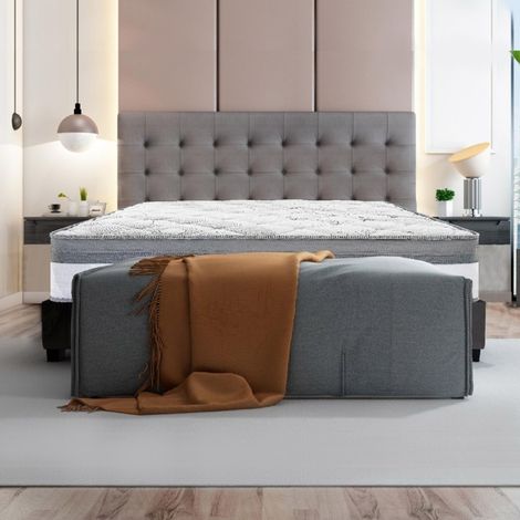 Matelas ressorts ensachés + mousse HR 140x190 cm - RELAX