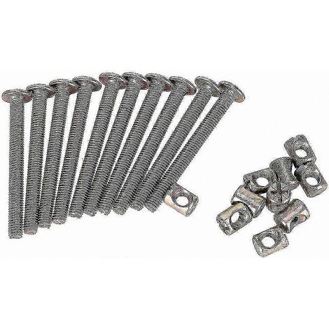 Vis à tête hexagonale creuse avec écrous pour meubles, lits, chaises (60 mm) (1/3)