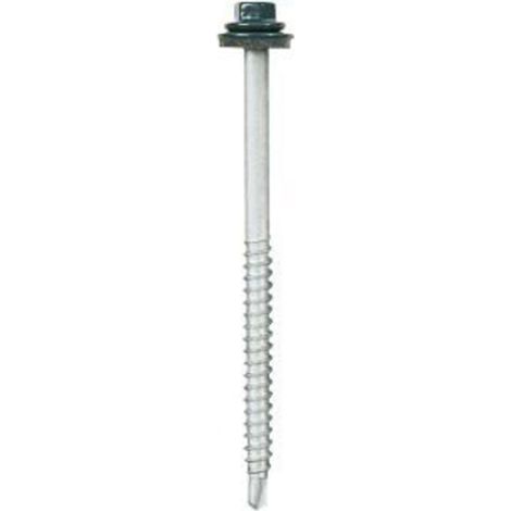 Vis autoperceuse EVS Bohr en acier zinguée tête sertie en inox 6,5x100mm RAL7016 - BATIFIX - ZBTXRS1665100 RAL701