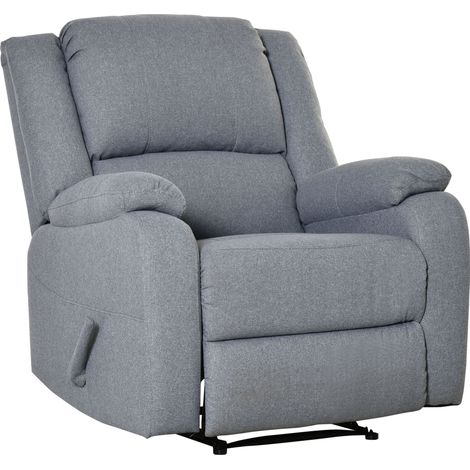 Relaxsessel verstellbar hellgrau aus Polyester, 90 x 96 x 98 cm, MODENUIT (1/5)