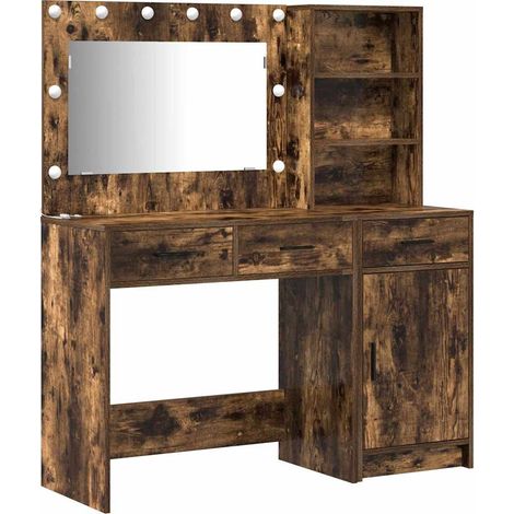 Maison Exclusive - Mesa Tocador con cajón 2 pcs Marrón Madera de