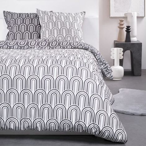 Parure di copripiumino TODAY Sunshine 220x240 cm Cotone Grigio