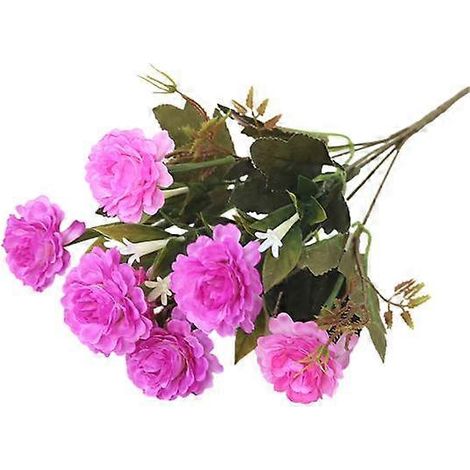 branche de pivoine artificielle en soie synthétique, souple, belle, résistante aux intempéries et élégante, idéale pour les cadeaux d'invités.rose rouge (1/5)