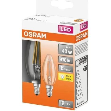 Osram Lampadine LED Filamento Trasparenti 2 pezzi