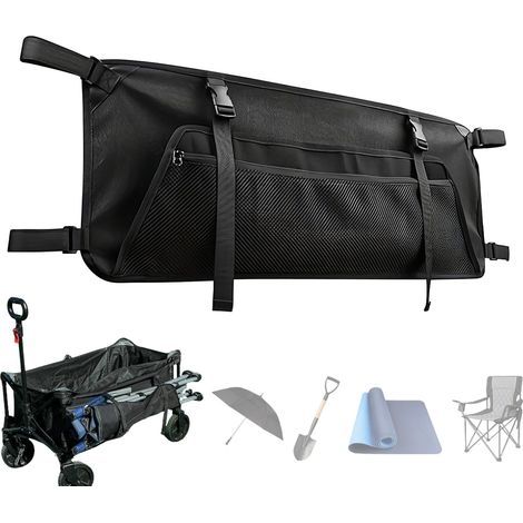 Sac de Rangement pour Chariot de Camping,Organiseur Robuste pour équipement de Camping,Accessoires de Chariot Compact,Sac latéral Oxford de capacité,Sac de Rangement étanche,70×15CM (1/5)