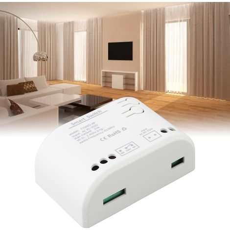 Interrupteur à Distance sans Fil 2200W 433MHz avec Fonction Temporisation - Module de Commande pour Portes, Alarme, Garage 85V-250V ABS (1/5)