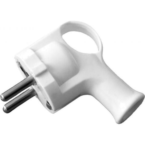 Winkelstecker mit Halterung, unischuko 2P+Z IP20 250V 16 A weiß 24013