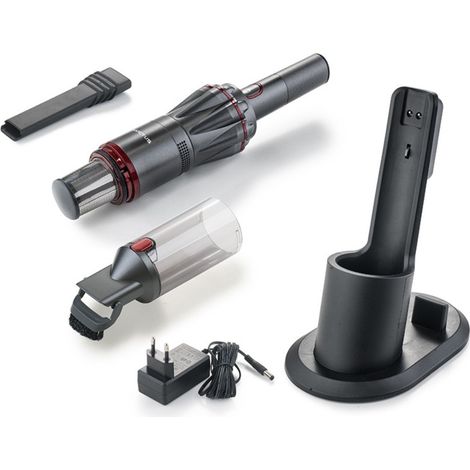 Invictus One - Aspirateur à main sans sac sans fil avec socle de recharge & embout suceur - Coloris noir – Silencieux & Léger